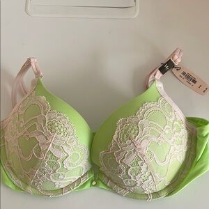 Victoria secret very sexy Lace Trim Green Bra